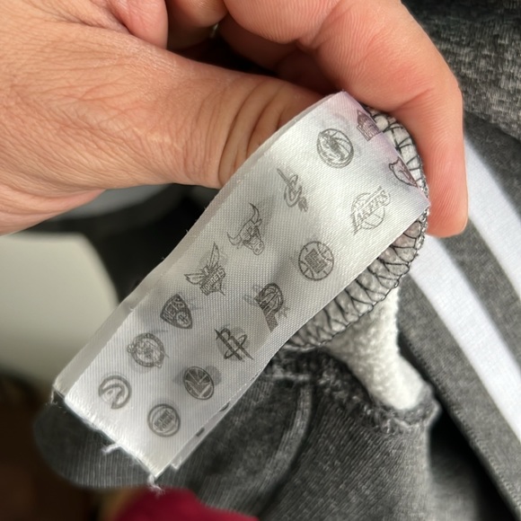 NBA UNK San Antonio Spurs Mens Large Ribbed Logo Gray Pullover Sweatshirt Hoodie - Picture 8 of 9